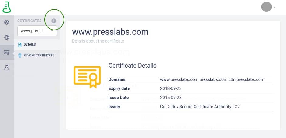 How to add a new certificate