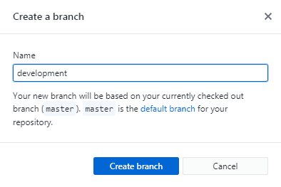Creating a new branch