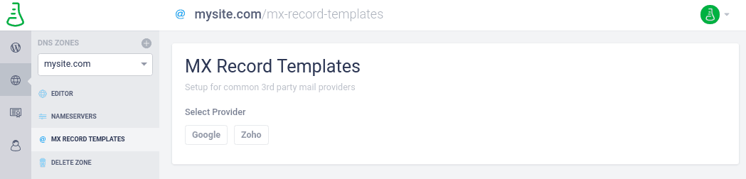 Setup for common 3rd party mail providers